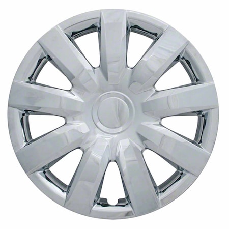 Coast2Coast 15", 9 Spoke, Chrome Plated, Plastic, Set Of 4, Spring Steel Clip IWC42315C